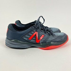 New Balance Mens 896 Tennis Shoe Gray Red MC896GO Low Top Lace Up Mesh 8.5D
